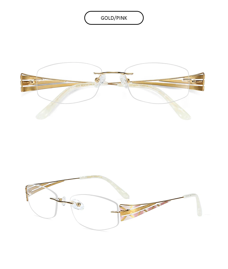Titanium Rimless Glasses Frames Women 2019 Ultralight Eyeglasses Myopia Computer Optical Glasses Frames Eyewear (6)