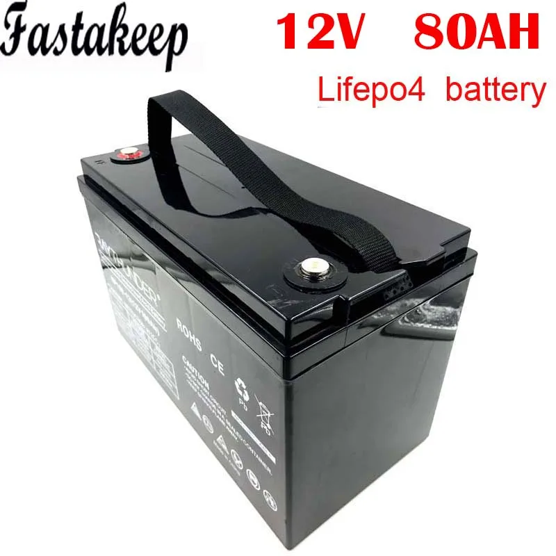 

Rechargeable 2000 times lithium 12V 80Ah lifepo4 battery for solar system
