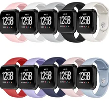 KINGBEIKE Fashion Sport Silicone Band For Fitbit Versa Watchbands 10 Colors Replacement Wristwatch Bracelet Strap Uniform size