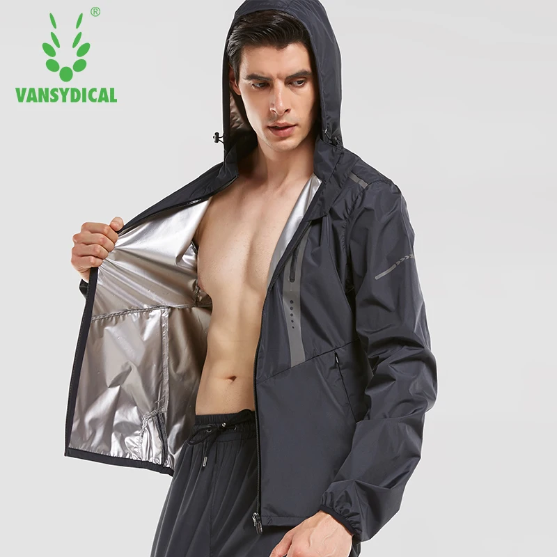

Vansydical Men's Hot Sweat Sports Jackets Running Fitness Tops Gym Clothes Windproof Cycling Climbing Outdoor Sports Jackets