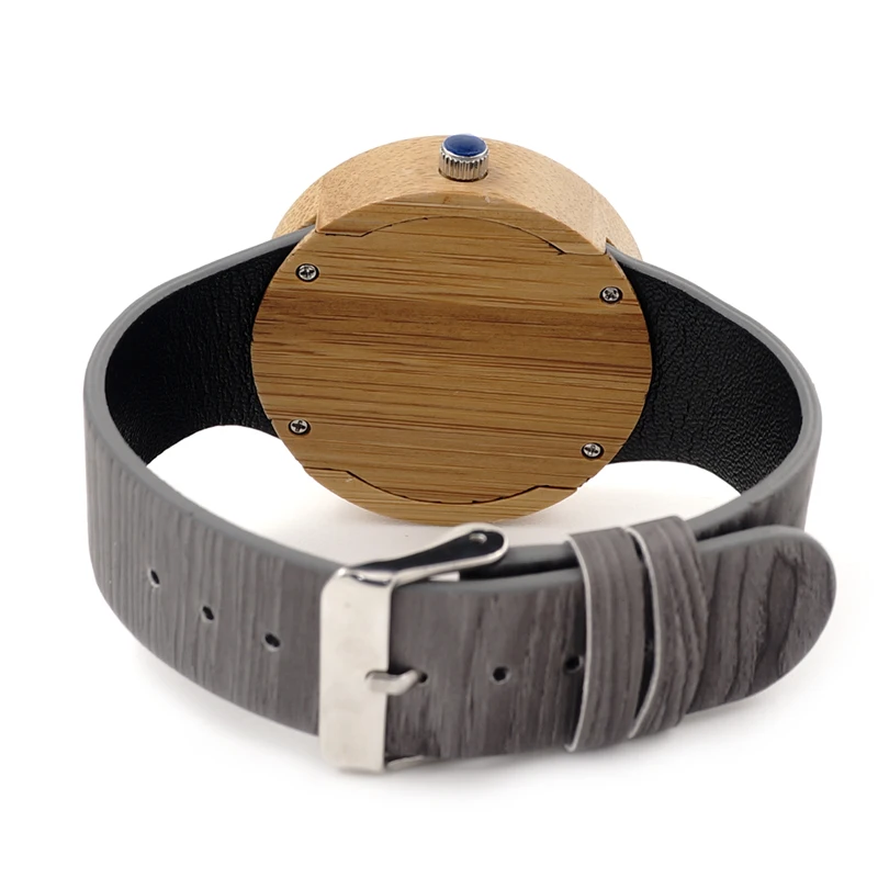 2017 Brand BOBO BIRD Handmade Gifts Men Watches Wood Watchs Genuine Leather Strap Wristwatches Wooden Watches C-H10