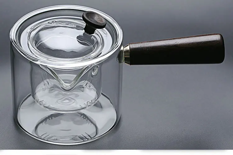 Боковая деревянная ручка кипящий чайник может фильтровать деревянной ручкой чайный набор высокого бора кремния Электрический таолу чайный набор