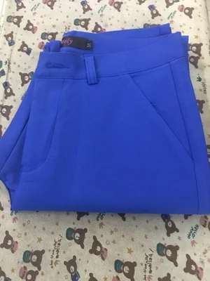 Корейские модные женские весенние милые брюки 20 узкие яркого цвета элегантные базовые Стрейчевые штаны большого размера для мам Леггинсы Брюки - Цвет: Royal Blue
