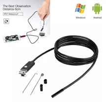 7 мм 2 в 1 USB эндоскоп 480P HD Snake Tube и Android Borescope USB Endoscopio инспекционная микро камера для ПК смартфона