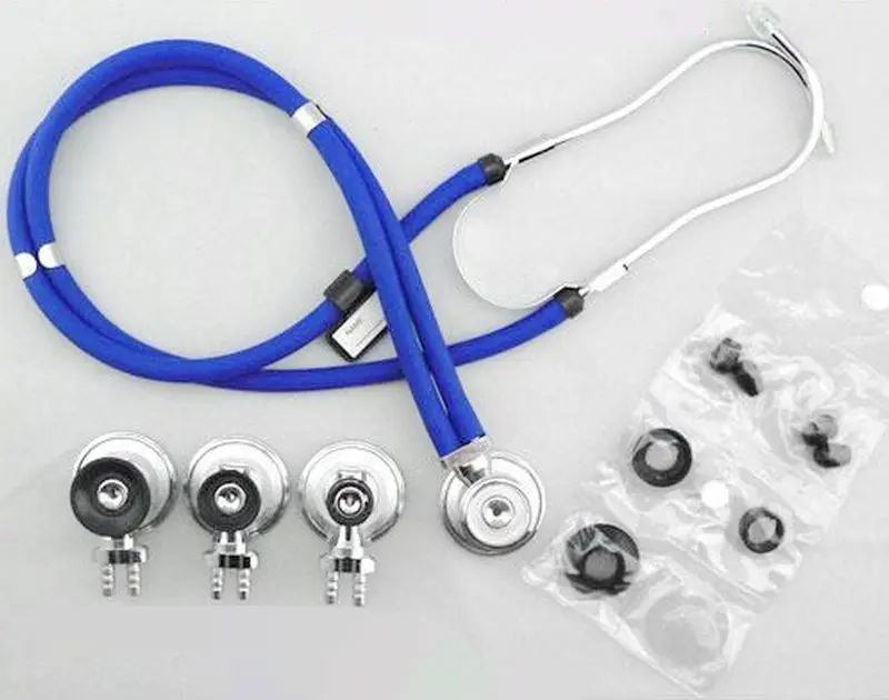 

100% Brand New Double Dual Head Functional Professional Stethoscope High Quality Medical Estetoscopio Free Shipping