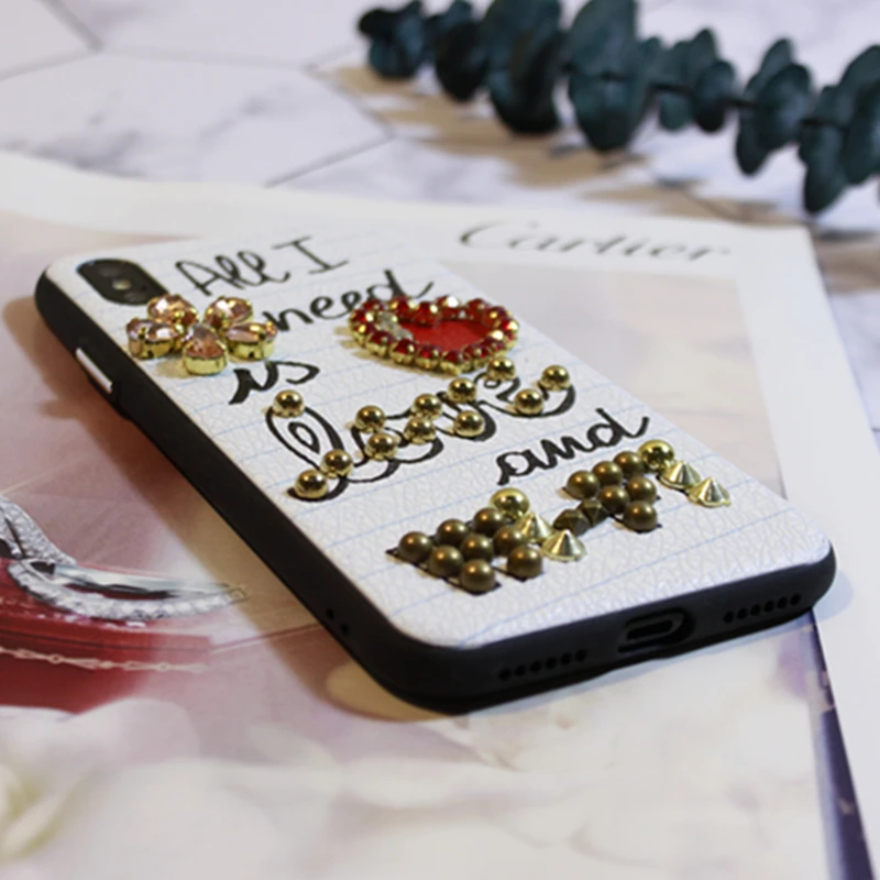 Aoweziic Роскошная любовь WiFi ивовые ногти экстравагантная дрель для iphone X XR XS MAX