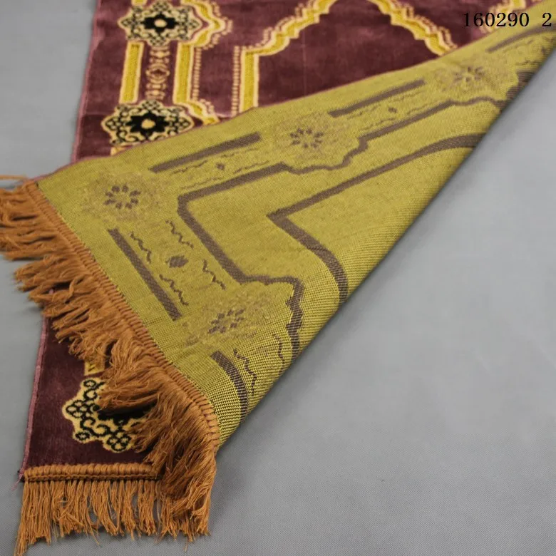 Ворсистый молитвенный коврик с кисточками мусульманские молитвенные коврики 110x70 см моющийся напольный ковер для путешествий противоскользящее паломническое одеяло Прямая поставка