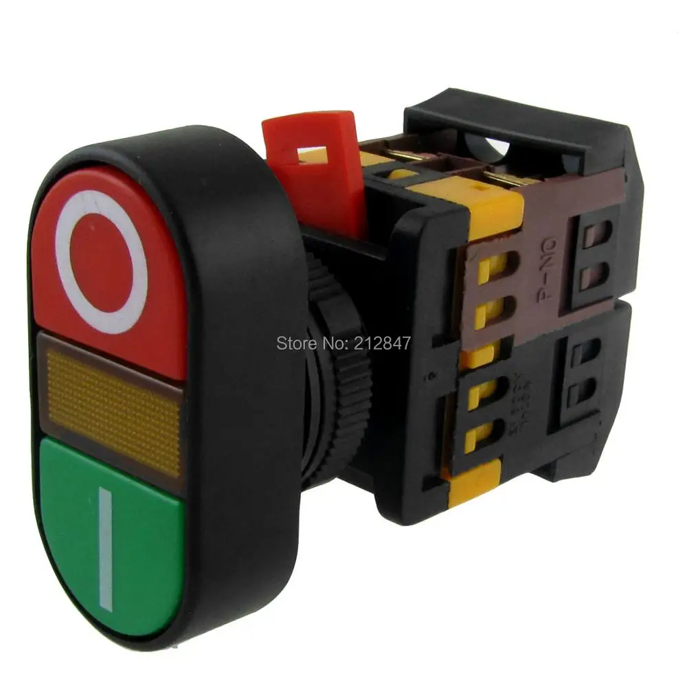 ON-OFF START STOP Push Button w Light Indicator Momentary Switch Red Green Power | Обустройство дома