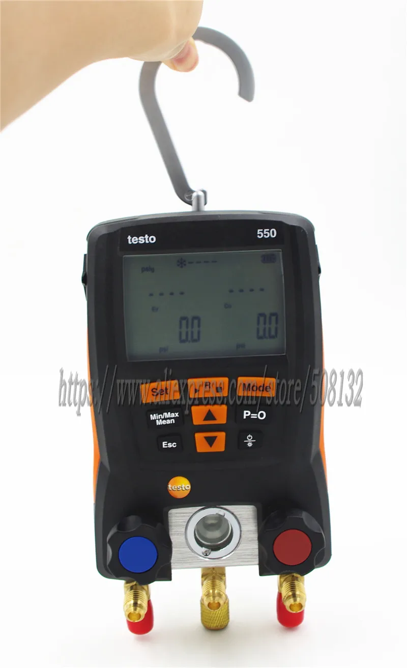 Testo 550 цифровой манометр метр комплект с Bluetooth/APP 0563 1550, с 2 шт. Зажим зонды, чехол