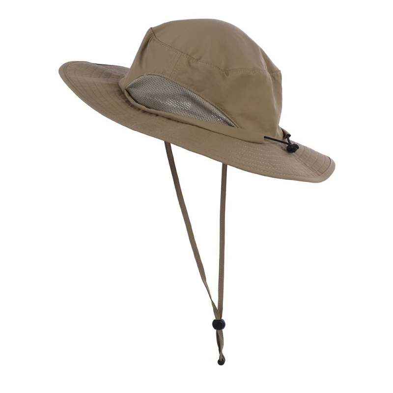 

Fisherman Bucket Cap Wide Brim Breathable Quick Dry Sunshade Sports Hat Outdoor Fishing Hiking Camping Sportswear Accessories