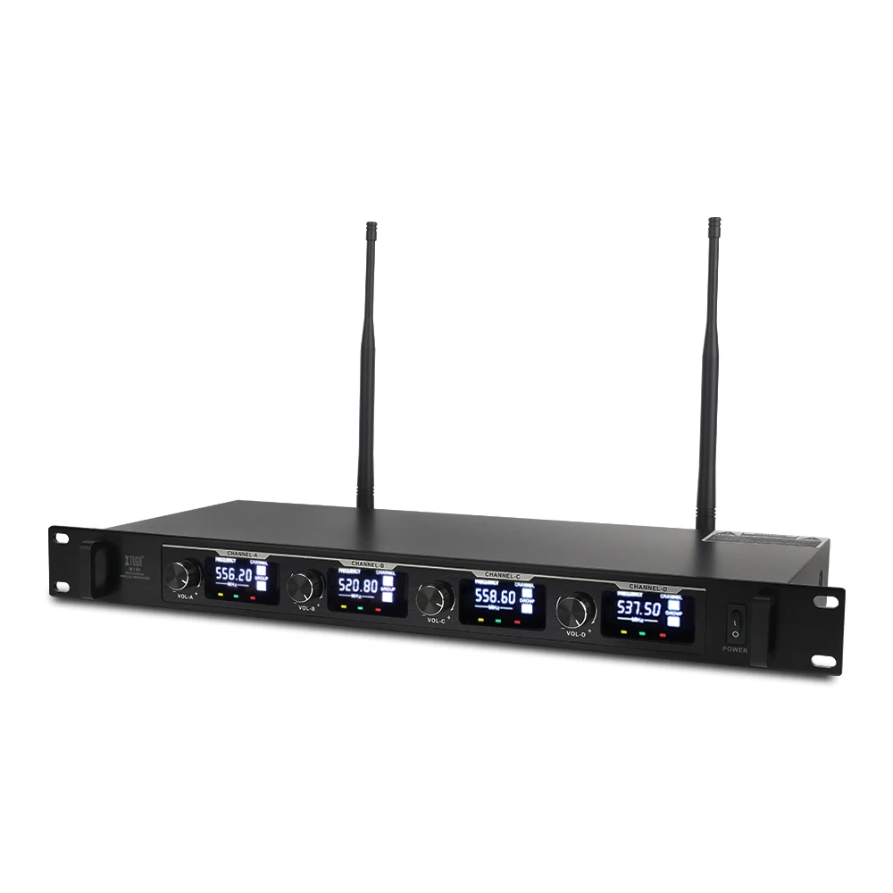 XTUGA M140 UHF 4 قنوات المهنية معقوفة ميكروفون نظام لاسلكي المؤتمر ميكروفونات تردد ثابت ل اجتماع الأماكن