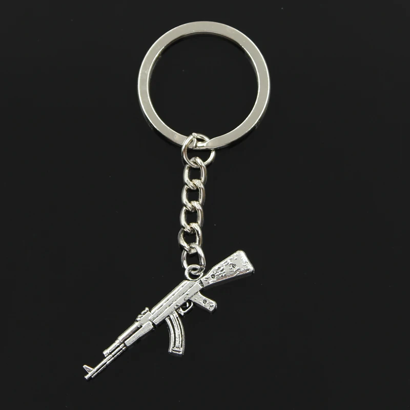 Keychain44x15mmMachineGunAssaultRifleak47PendantsDIYMen