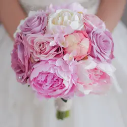Новый розовый Букеты Свадебные искусственный цветок пиона Свадебный декор ярко-розовый розового Румяна Пион для малышек «Подружка