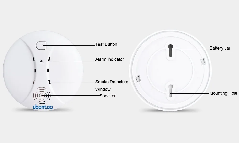 Ubontoo 433 МГц Домашняя безопасность для кухни беспроводной пожарный детектор дыма датчик дыма Сигнализация для GSM Wifi сигнализация