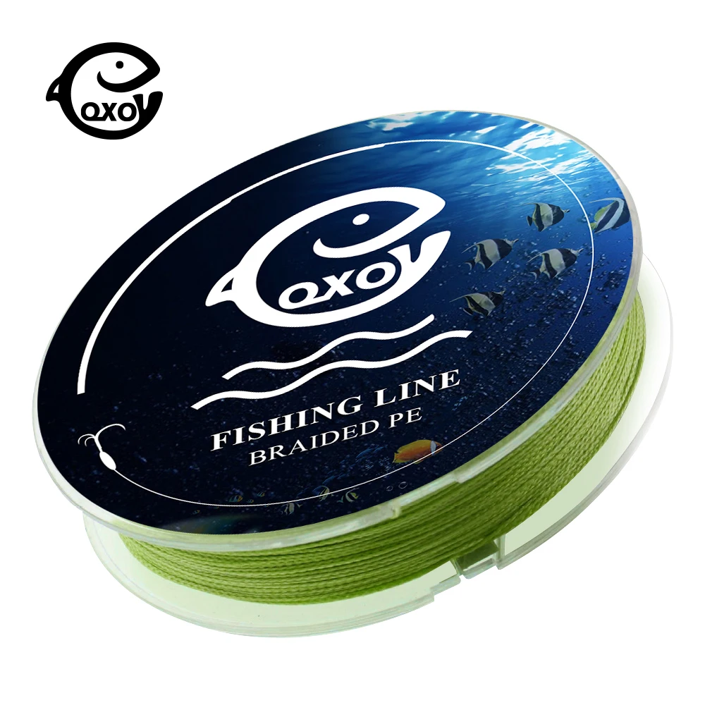 QXO 100m 4stand Braided Wire Material Fishing PE Line Tresse fish Multi filament Leashes Sea The Line For Fishing Tippet 6-100lb