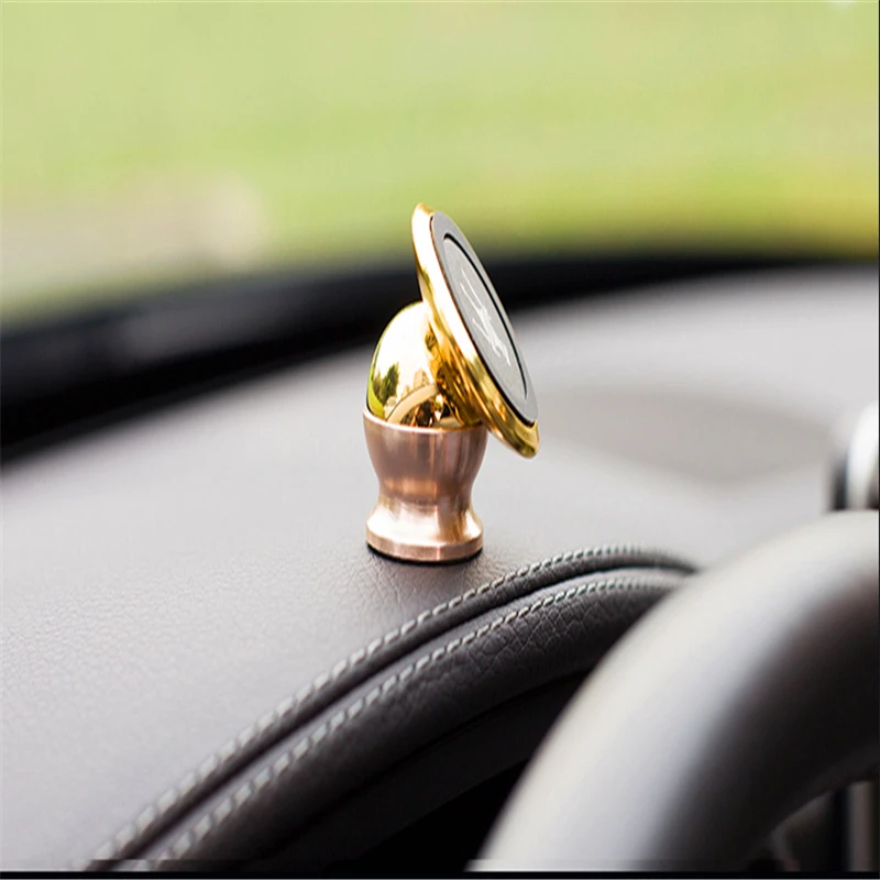 

Gold Magnet Mobile Car Bike Stand 12K Aluminium Alloy 360 degree rotating free shipping