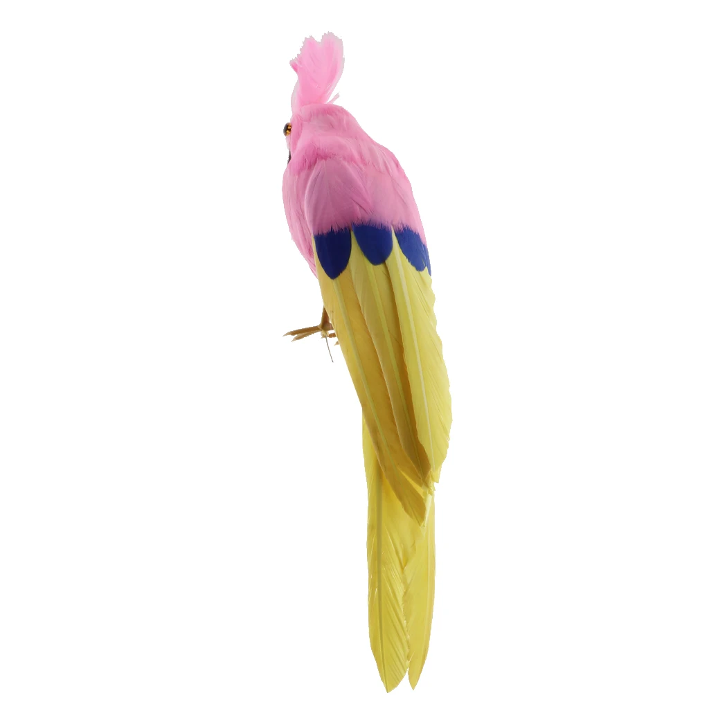 Simulation Parrot Model Artificial Feather Bird Animal Figurine Home Garden Sculptures Yard Law Ornament Decor Fancy Dress Party