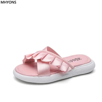 

Hot Teenagers Summer Sandals Slippers For Big Kids Big Girl Sandals Children Slides Matching Shoes size 26-36