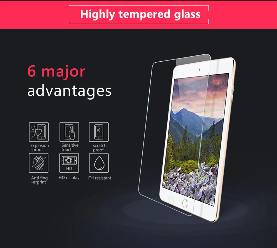 !ACCEZZ 9H Full Cover Transparent Anti Blue Ray Film Tablet For ipad mini 1 2 3 Premium Protective Tempered Glass Screen Films (2)
