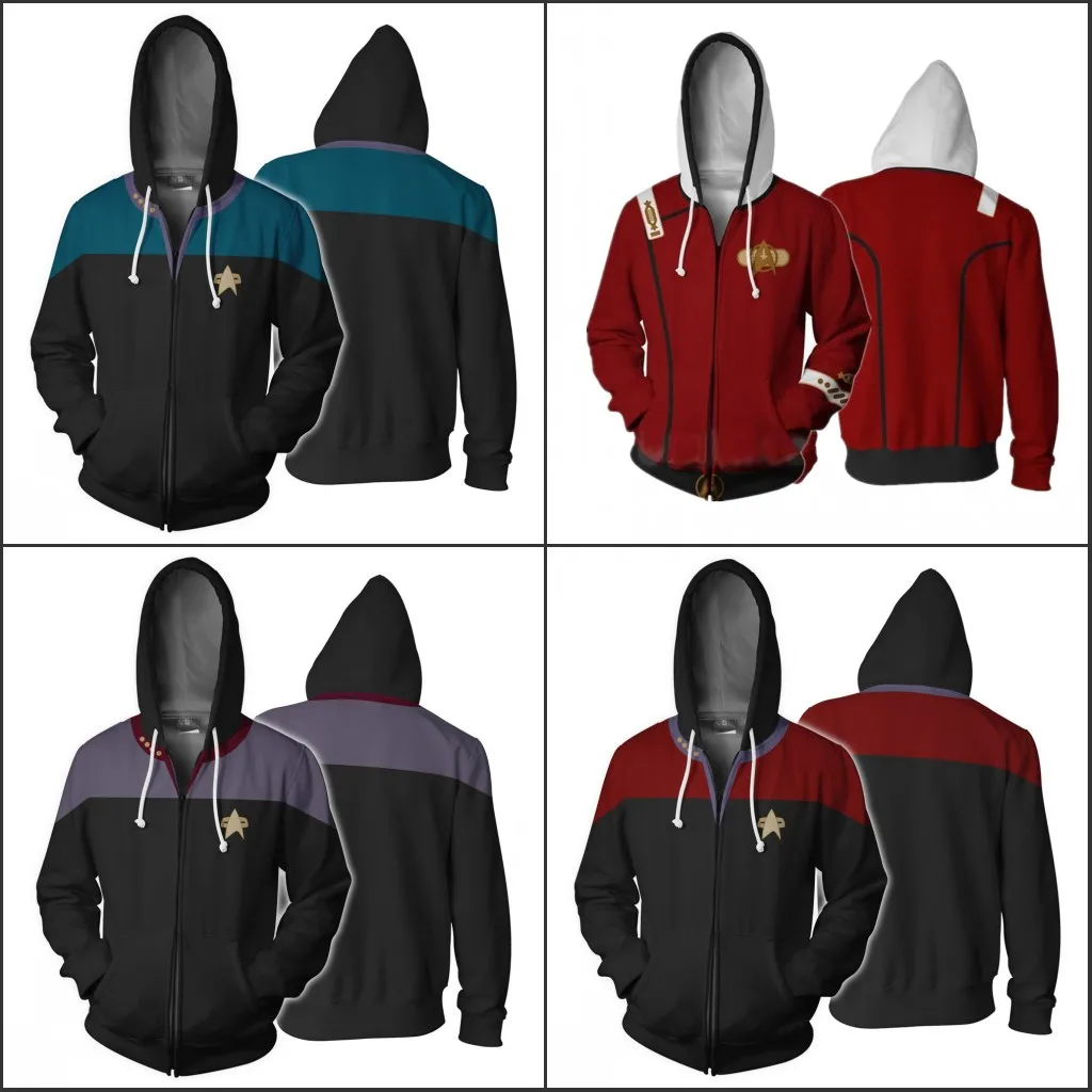 

Star Trek Discovery 3D Print zipper Hoodies Men Fashion Sweatshirts Hip-Hop Casual Jacket Spring Autumn Coat Cosplay Costume