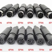 2 предмета в комплекте, для пайки кабели мини DIN разъем S-Video терминал круговой 3/4/5/6/7/8 Pin типа «папа»; женская свадебная обувь с Пластик адаптер рукоятки