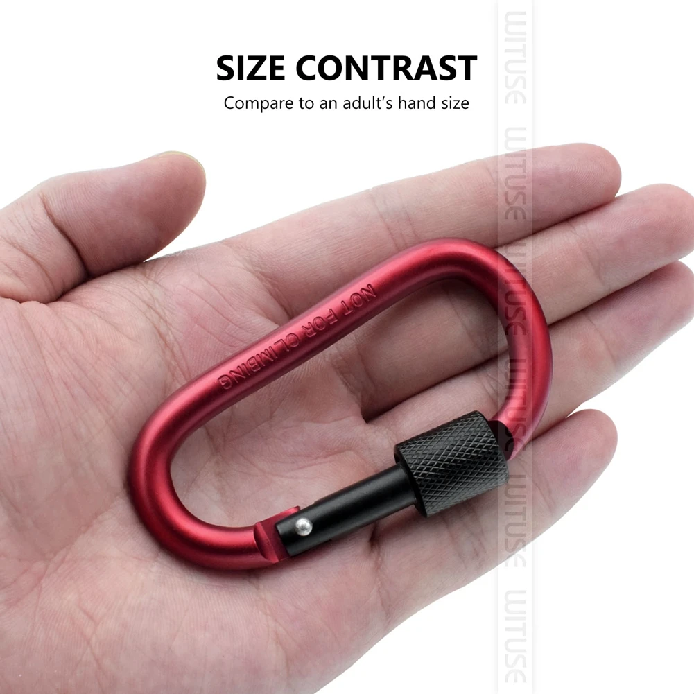 Beli 5 Pcs Kualitas Tinggi Aluminium Alloy Carabiner D ring Clip Pram Kait Tas Gantungan Kait Belanja Kereta Dorong Bayi Kereta Dorong aksesoris