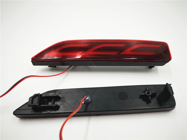 Car Flashing 2Pcs Multi-function LED Reflector Lamp Tail Rear Fog Lamp Bumper Light Brake Light For Honda City 2012 2013 2014 5