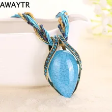 AWAYTR Summer Style Necklace Clavicle Multilayer Chain Pendant Necklaces Bohemian Colorful Necklace Turkish Jewelry