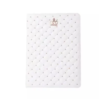 

50pcs/lot Crown Lambskin shell luxury leather protective cover case for apple ipad mini 1 2 3 4 stand cover case