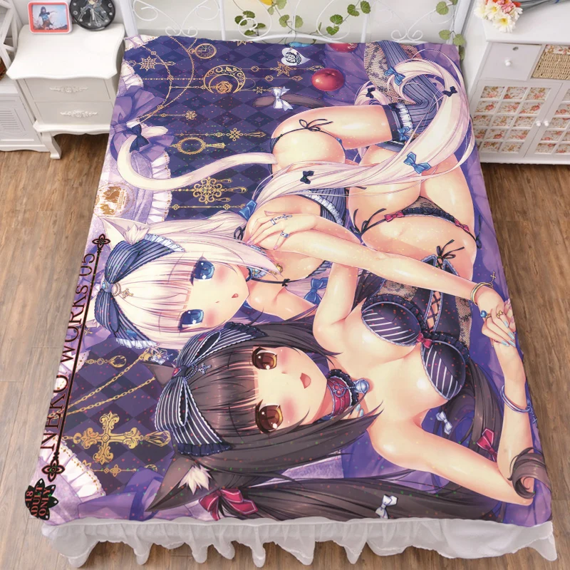 150x200 см аниме NEKOPARA сексуальные девушки шоколад ваниль кокосовый азуки молочное