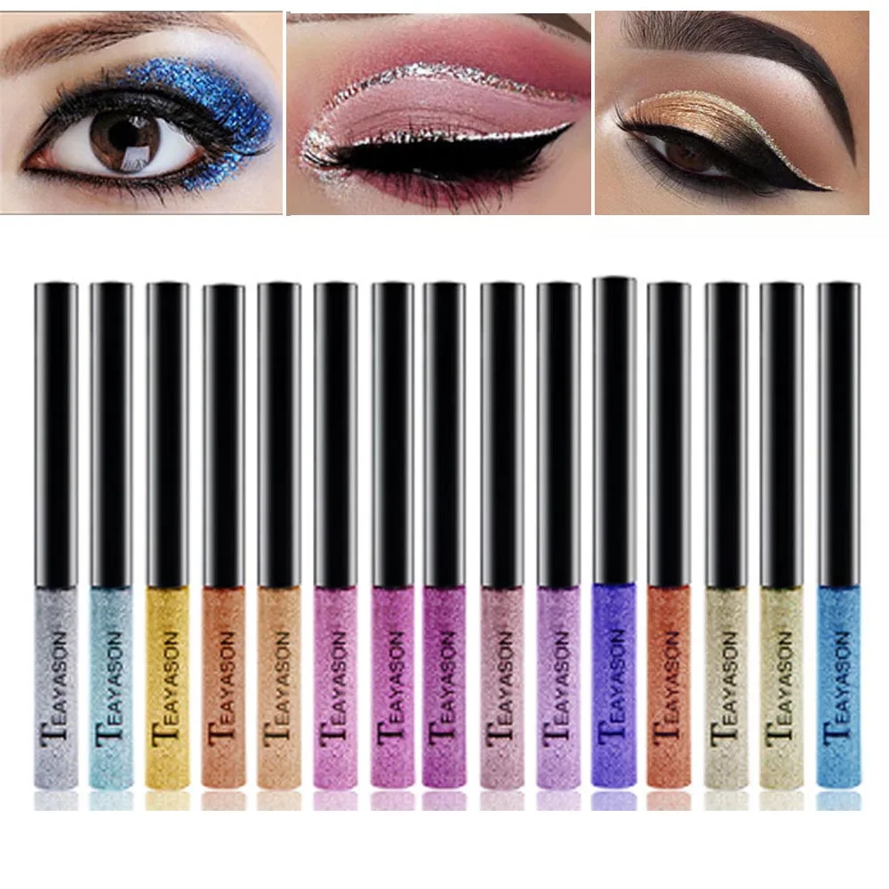 15 Colorful Shimmer Liquid Eyeliner Easy to Wear Waterproof Charming