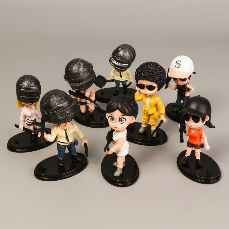 

8 Pcs PUBG Model Doll Game PVC Action Figure Dolls Toys Q Version Collection Toy 10cm Great Gift