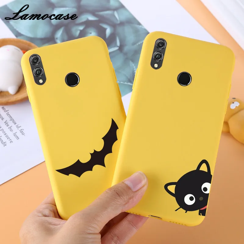 For Huawei Honor 8X Case Full Protection Soft Silicone Matte Cover Honor 8X Max Honor8X Phone Case Funny Cartoon Animals Print