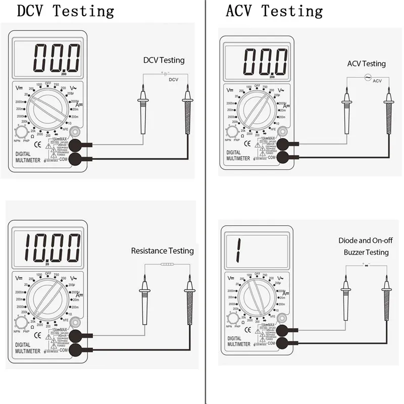 DT700B цифровой мультиметр AC DC Вольтметр Multimetro Напряжение Ток Сопротивление Тест er для электрического мультиметр диод тест