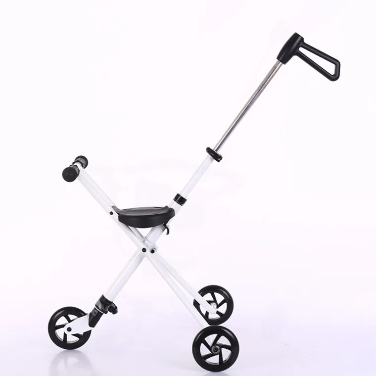 LK710 три колеса PU детский Скутер Складной стальной ножной скутер белый детская коляска для 0-3 лет 30 кг подшипник