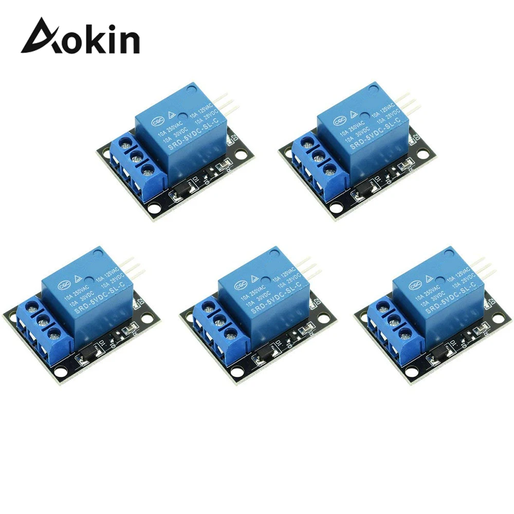cheap 5V 1 One Channel Relay Module Low Level for SCM Household Appliance Control for arduino DIY Kit 3D Printer Parts