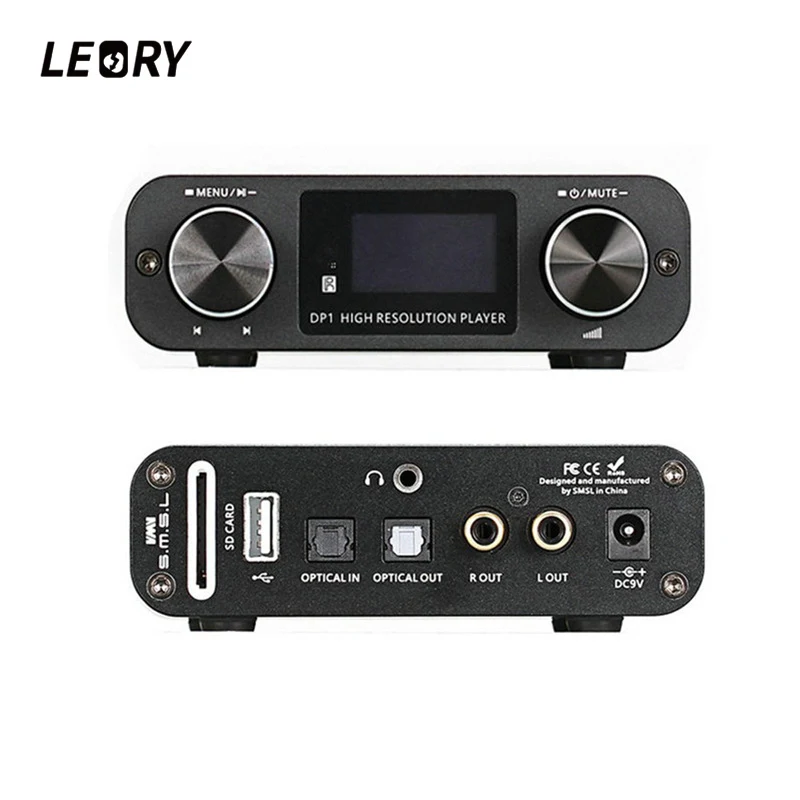 LEORY Optical Hifi Audio Amplifier Digital Dial Decoder USB DAC 32BIT/192Khz Lossless Player Amplifiers With Remote Control bluetooth-digital-audio-player