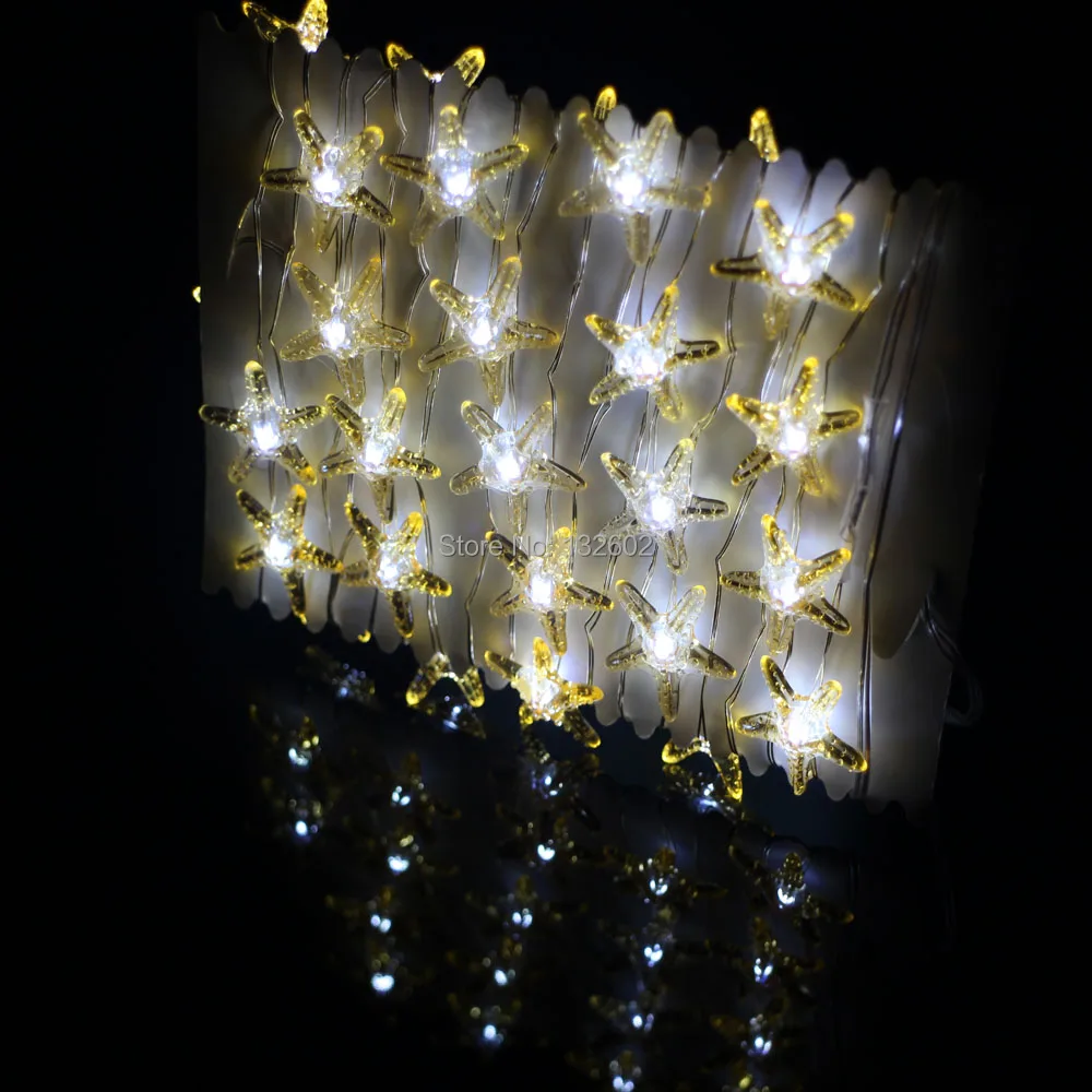 3 м 40 светодиодов Водонепроницаемый Батарея работает моделирования огни Медный провод Гирлянды светодиодные огни Рождество гирляндой с
