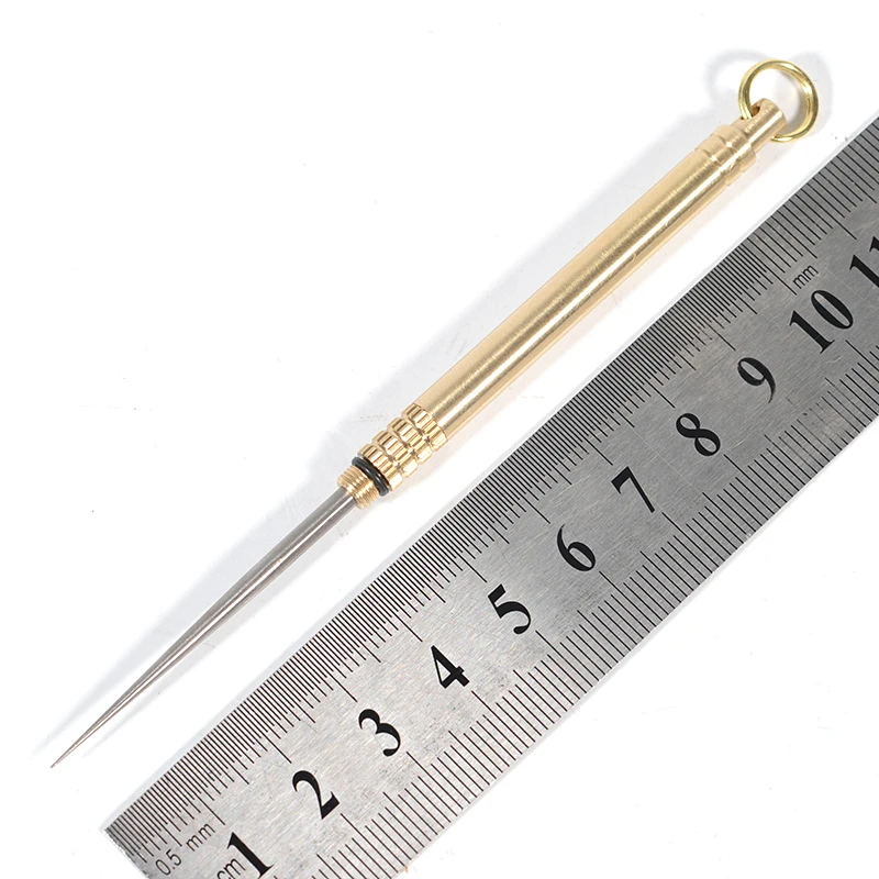 Титановый EDC брелок зубочистка Открытый Кемпинг брелок для ключей для выживания инструмент для самообороны оружие Мультитулы для пикника дорожный набор