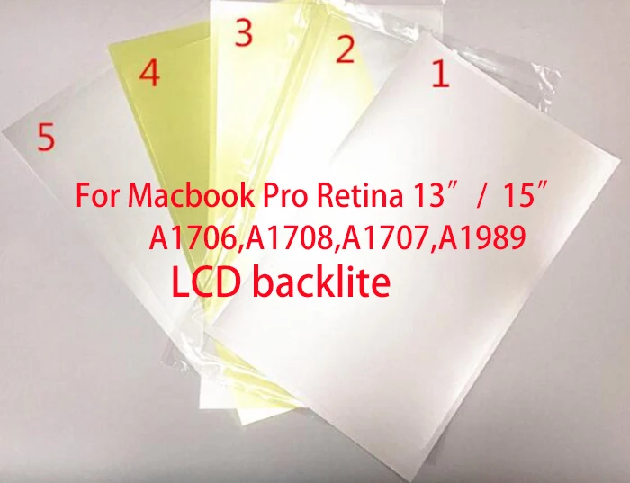 

Display LED LCD Screen Backlight backlite for Macbook Pro Retina Touch Bar 13" 15" A1706 A1707 A1708 A1989