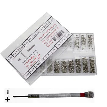 

500Pcs 18 Kinds of Small Stainless Steel Screws Electronics Nuts Assortment for Home Tool Kit Used for watch laptop repair