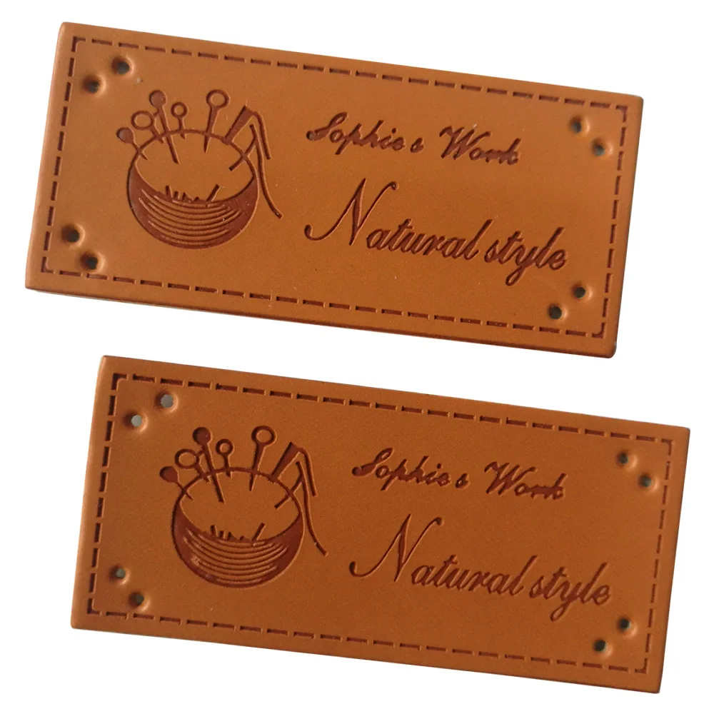 Children's clothing accessories hand made leather tags leather bags