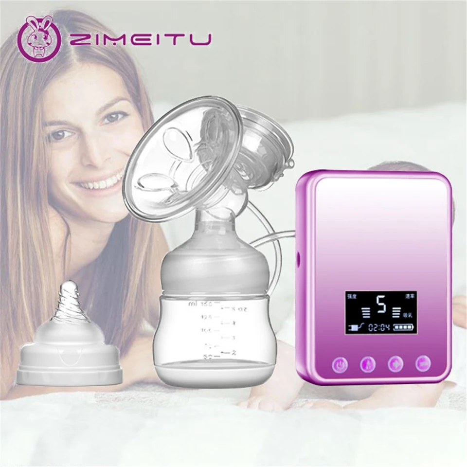 

Baby Breast Pump Electric LED Screen Breast Milk Extractor Electric Safe Silicone Nipple Pump Baby Bottle Pump Out Milk