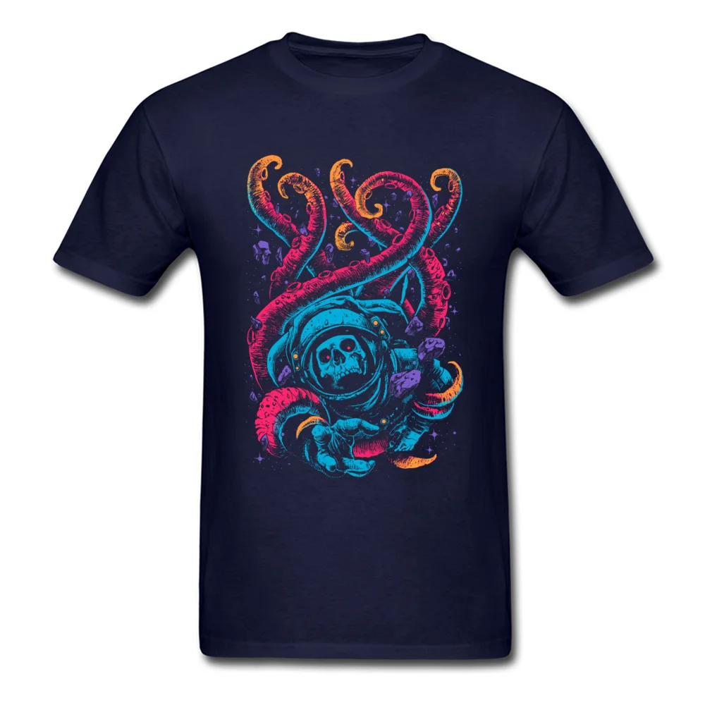 Lost Pure Cotton Top T-shirts for Men Short Sleeve Hip hop Tops & Tees Plain Father Day Round Collar Tee-Shirts Design Lost navy