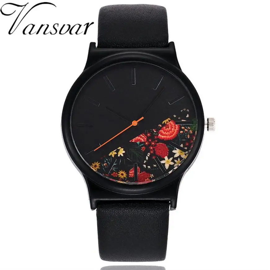 

Vansvar Quartz Wristwatches Reloj Mujer Fashion Casual Women's Watches Leather Bracelet Ladies Analog Watch Women montre femme