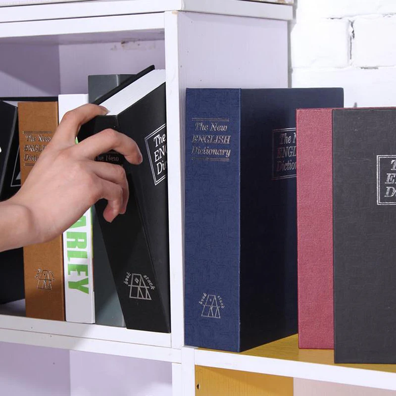 English Dictionary Safe Book Bank Shaped Piggy Bank Metal Coin Bank Money Box Figurines Saving Money Home Decor Gift For Kids