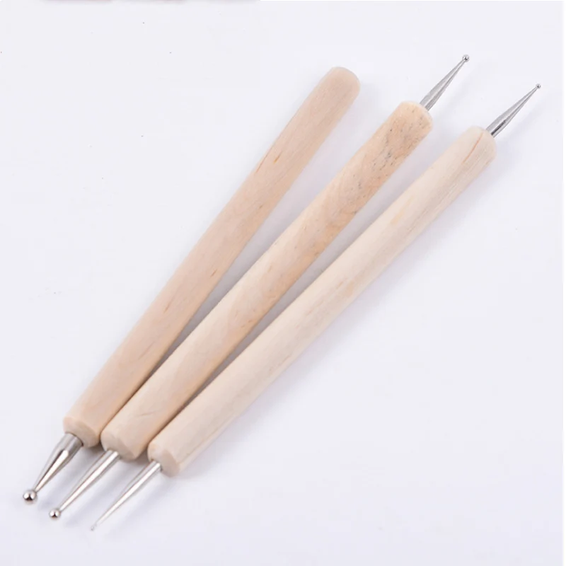 

Indentation Pen Art Tool Clay Mud Indentation Pen Wooden New Double Head Carving Sculpture Sculpting Pottery Clay Tools