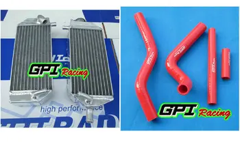 

aluminum racing LH&RH Radiator + RED HOSE for Suzuki RM125 RM 125 01-08 2003 2004 2005 2006 2007 2008 NEW