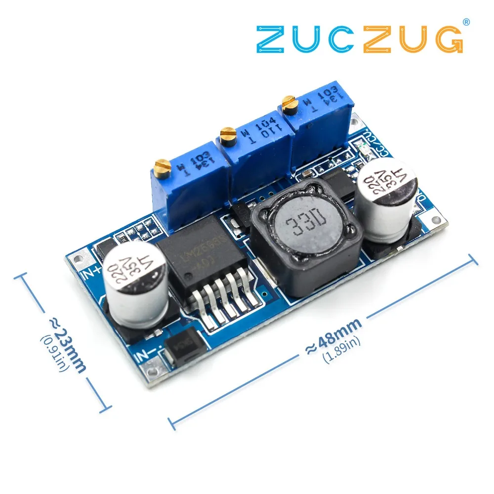 

1pcs LM2596S DC-DC Constant Current Module LM2596 DC-DC 7V-35V Step-down Adjustable CC/CV Power Supply Module