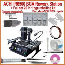 Нового ACHI IR6500 BGA паяльная reball станция+ полный набор 20 в 1 bga Комплект для xbox360 ps3 WII игровые консоли ремонт